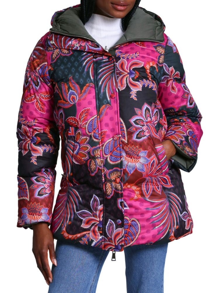 

Свободная двусторонняя куртка-пуховик с капюшоном Thermal Puff Avec Les Filles, цвет Paisley