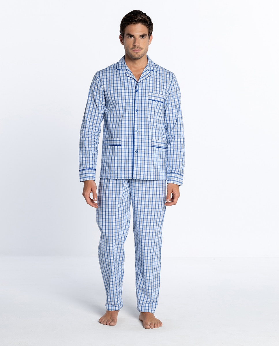 цена Мужская длинная пижама из ткани синего цвета Punto Blanco, синий
