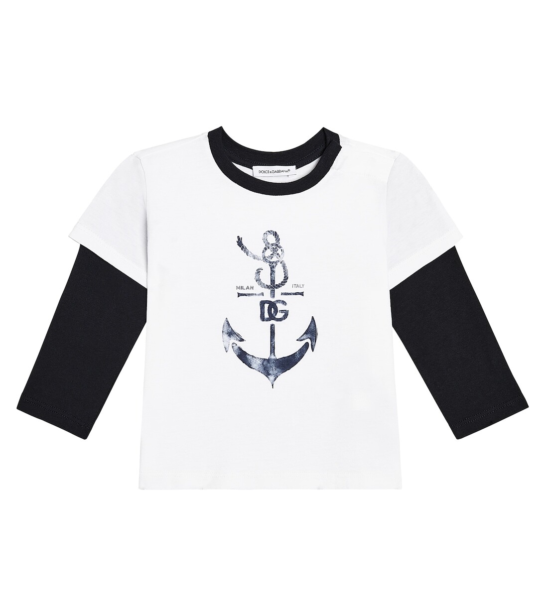 

Футболка из хлопкового джерси с детским принтом Dolce&Gabbana Kids, белый