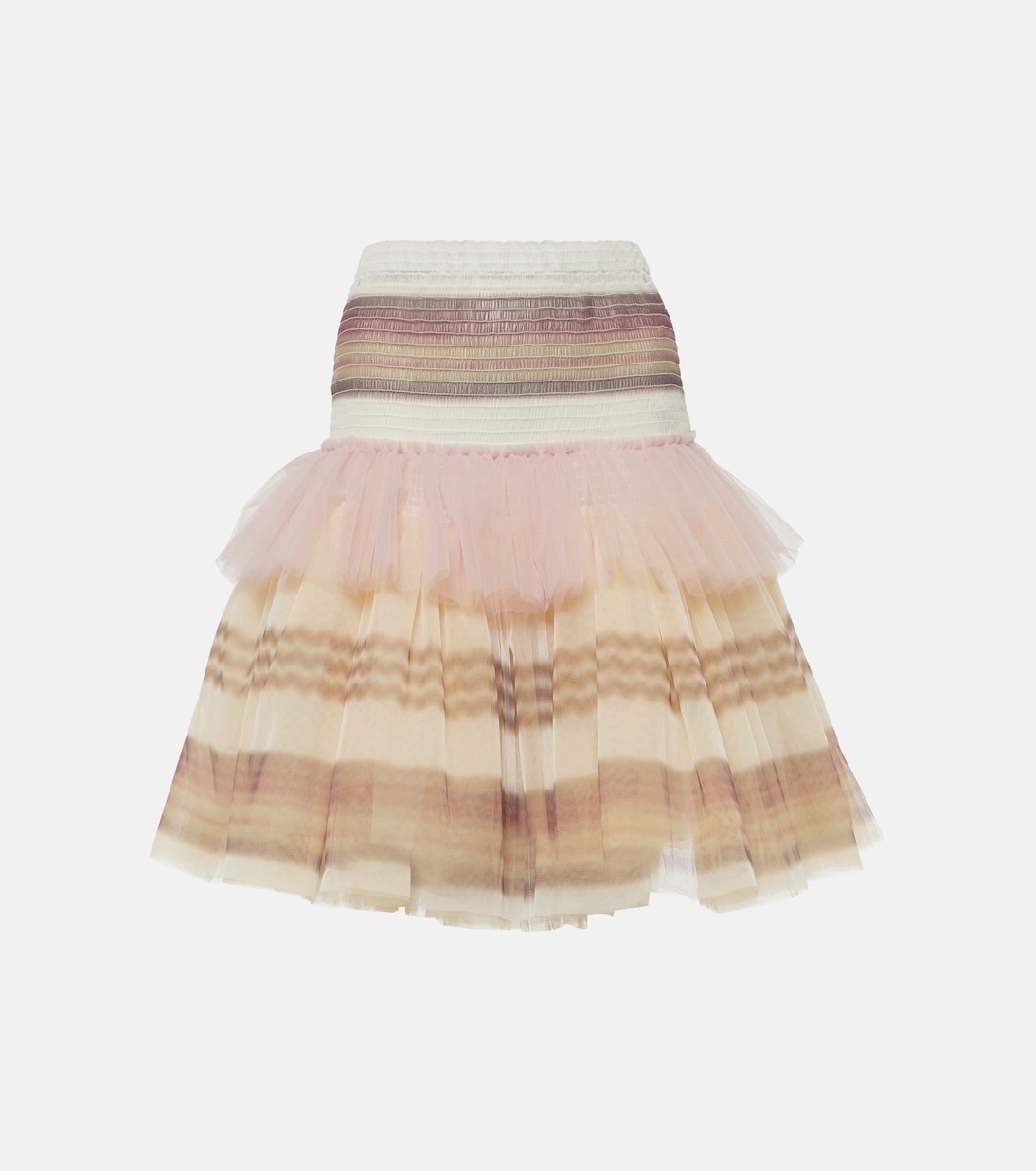 цена Полосатая мини-юбка из тюля Susan Fang, фиолетовый