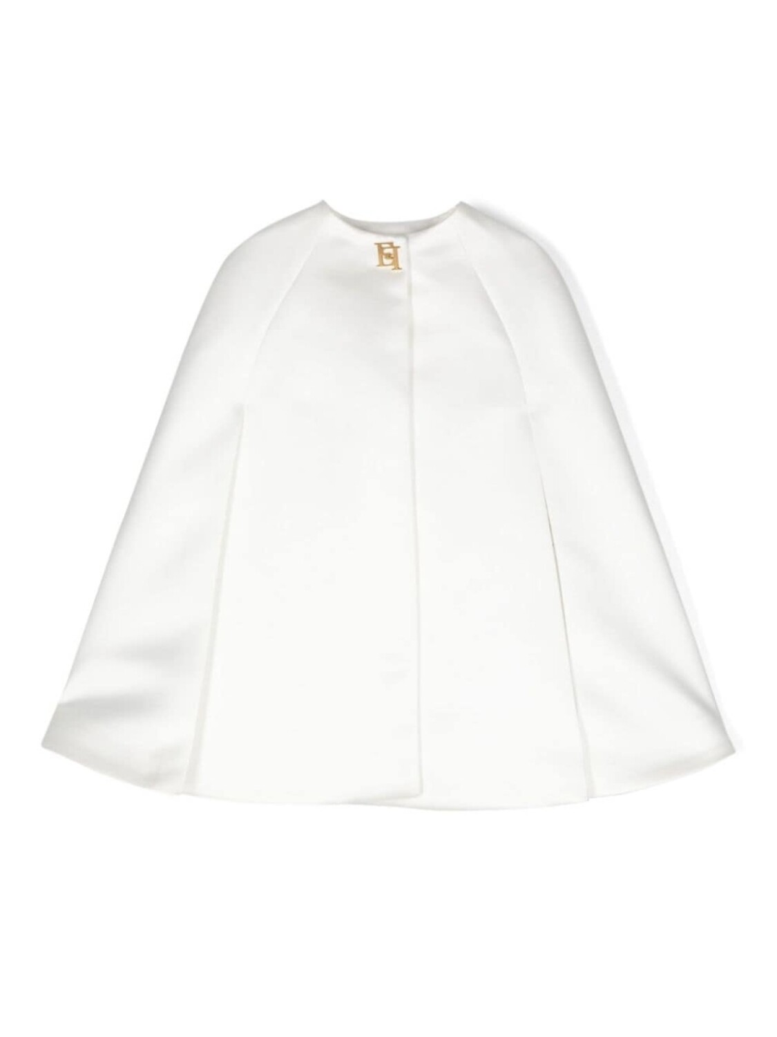 

Elisabetta Franchi La Mia Bambina атласный кейп с логотипом, белый