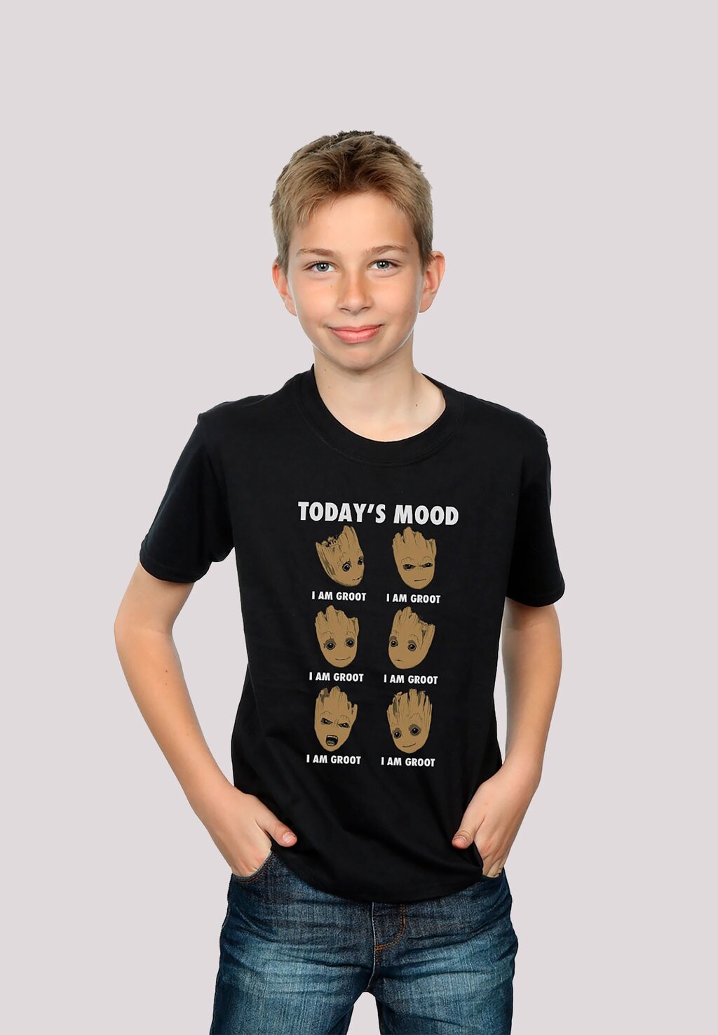 

Футболка с принтом Marvel Guardians Of The Galaxy Groot'S Today'S Mood Premium Su F4NT4STIC, черный