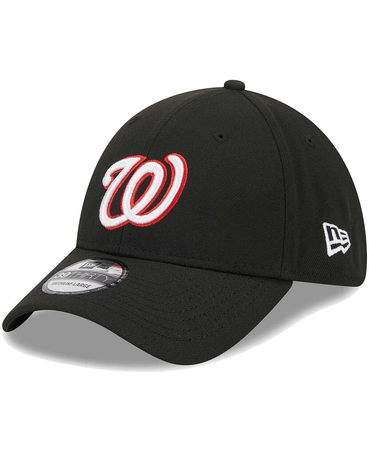 

Мужская черная гибкая кепка с логотипом Washington Nationals 39THIRTY New Era