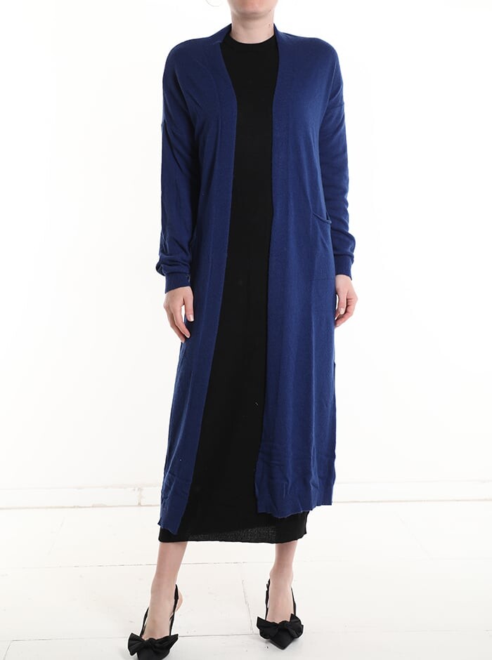 

Кардиган из смесового кашемира с карманами, цвет Electric blue