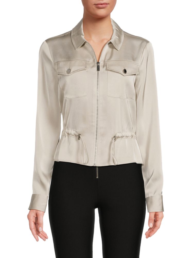 Куртка-рубашка на шнурке Calvin Klein, цвет Stony Beige кроссовки calvin klein lace up white stony beige