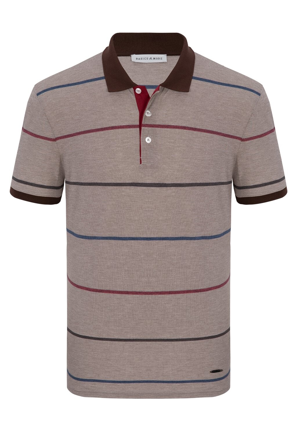 

Рубашка-поло SHORT SLEEVE Basics and More, цвет brown bordeaux