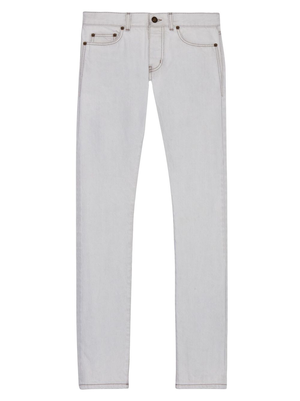 

Джинсы Slim Fit из денима Saint Laurent, серый