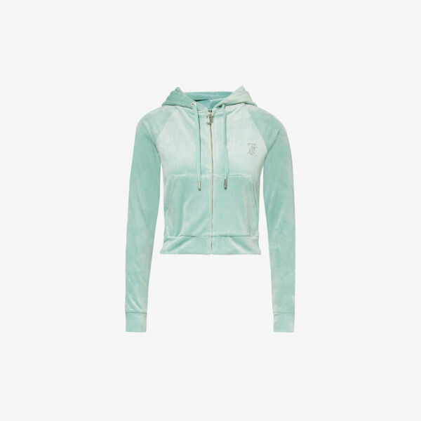 

Велюровая толстовка Madison, украшенная стразами Juicy Couture, синий