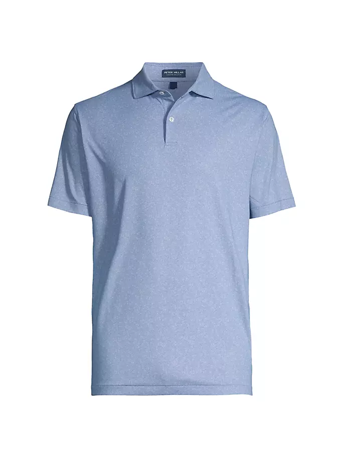 

Рубашка поло из джерси с часовыми механизмами Crown Crafted Peter Millar, цвет vintage indigo