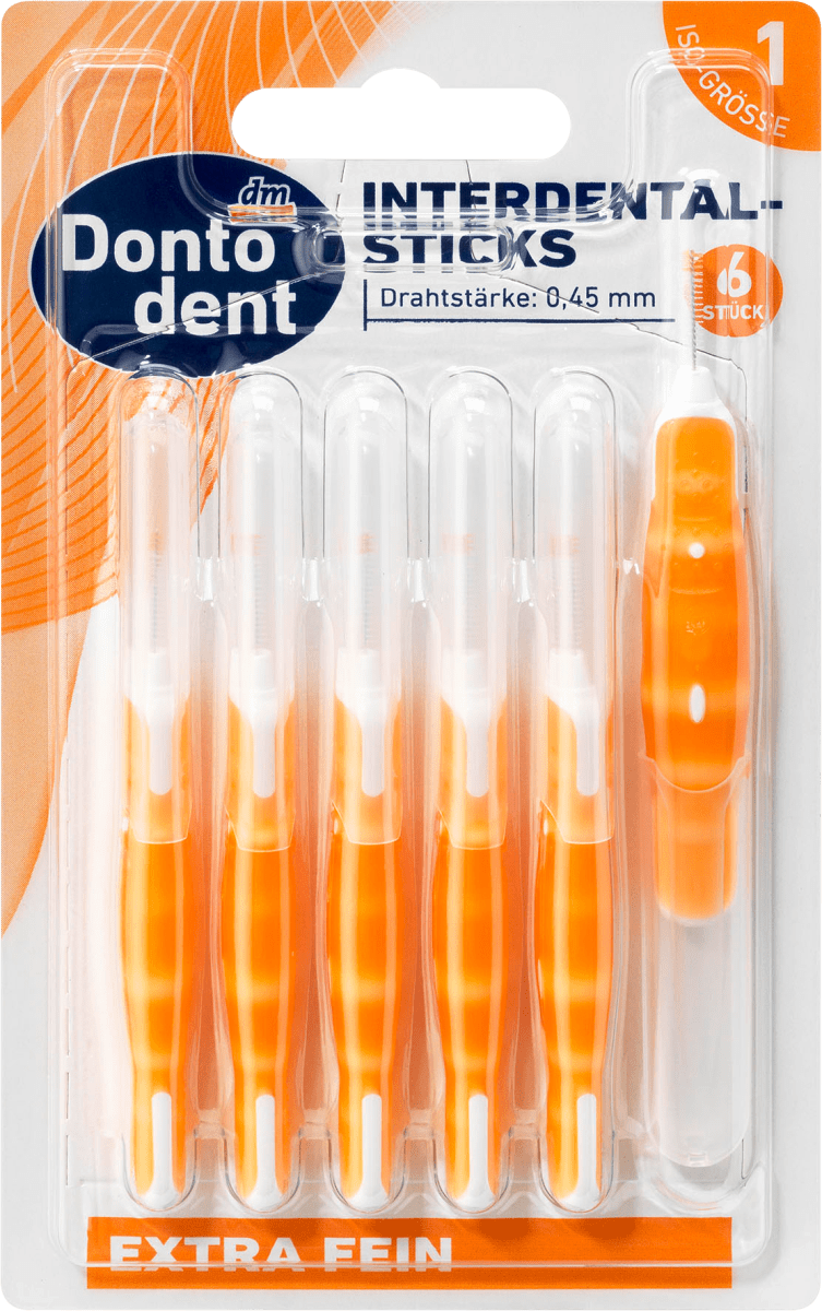 Щетки межзубные оранжевые 0,45 мм ISO 1 6шт. Dontodent