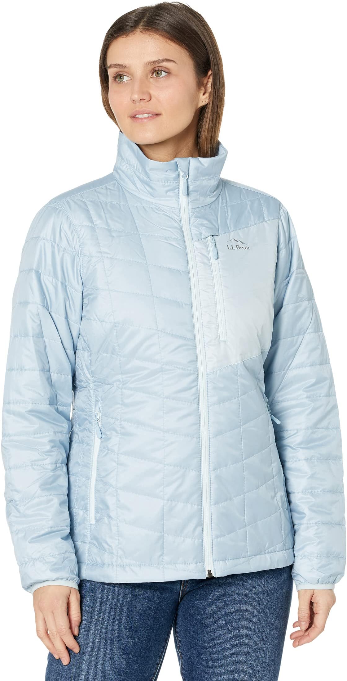 Компактная куртка Primaloft Petite L.L.Bean, цвет Foggy Blue/Pale Sky Blue
