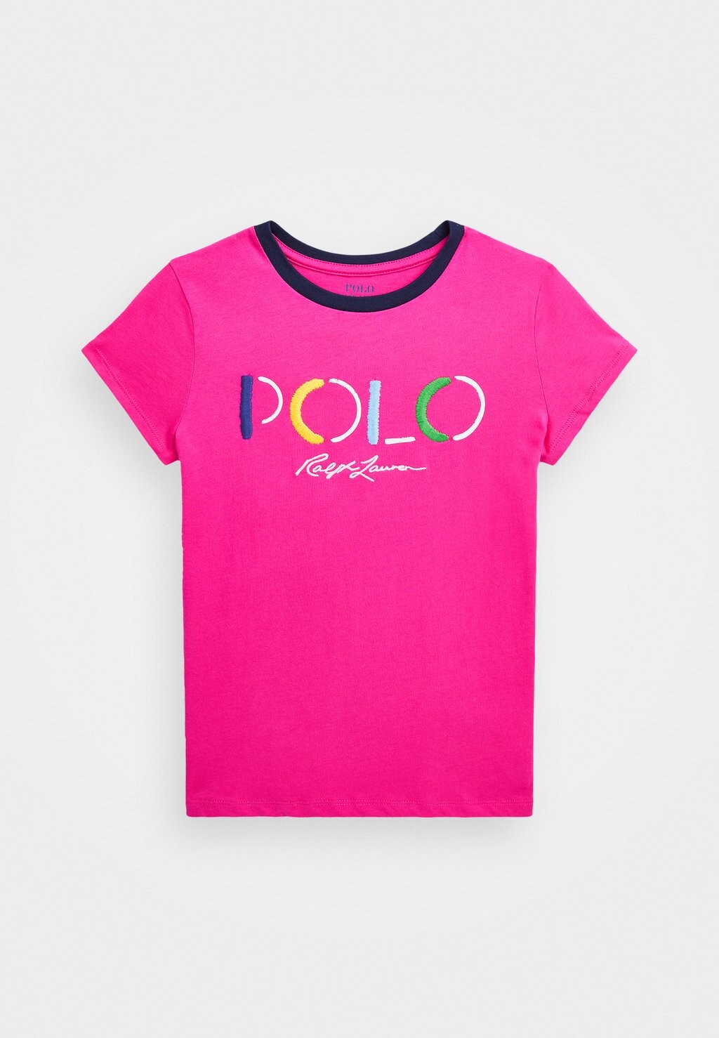 

Футболка с принтом Polo Ralph Lauren, ярко-розовая
