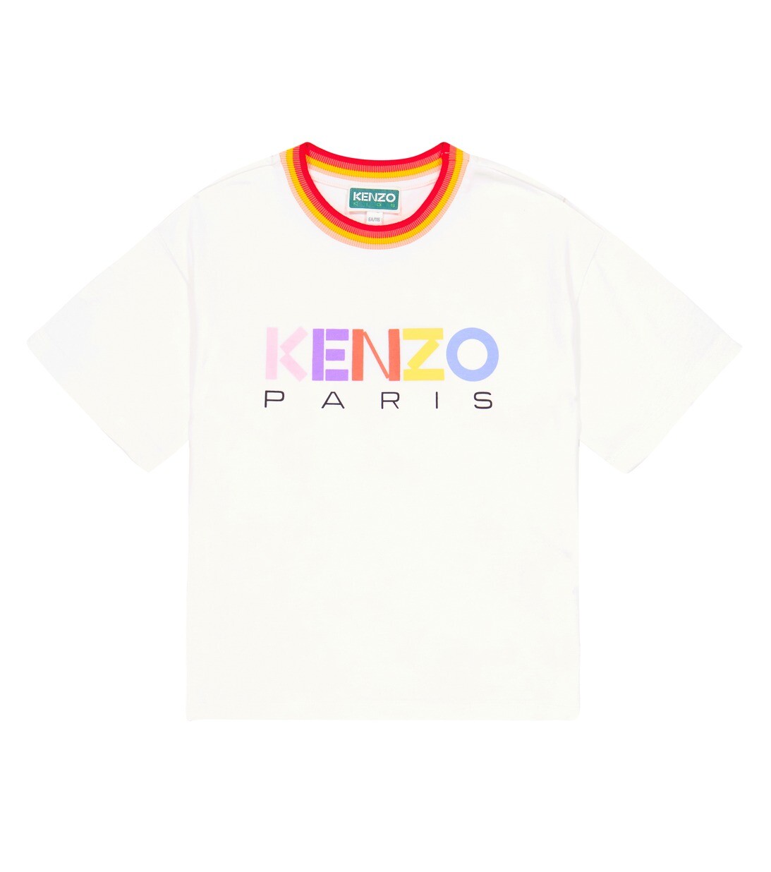 

Футболка из хлопкового джерси с логотипом Kenzo, разноцветный