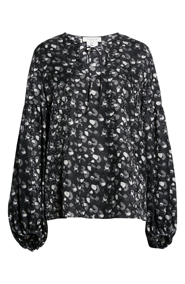 

Шелковая блузка с леопардовым принтом Lupe LAFAYETTE 148 NEW YORK