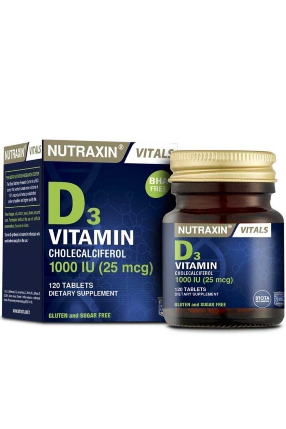 

Nutraxin Витамин D3 1000 МЕ 120 таблеток