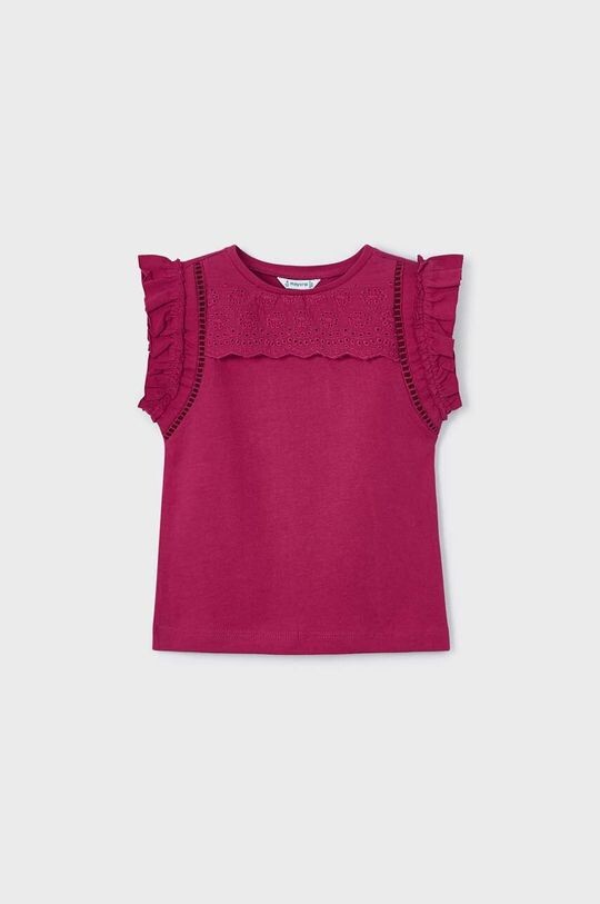 

Детский хлопковый топ Mayoral, бордовый