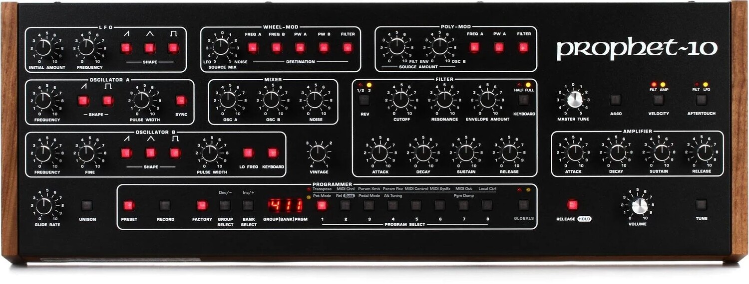 

Последовательный модуль Prophet-10, 10-голосный полифонический аналоговый синтезатор