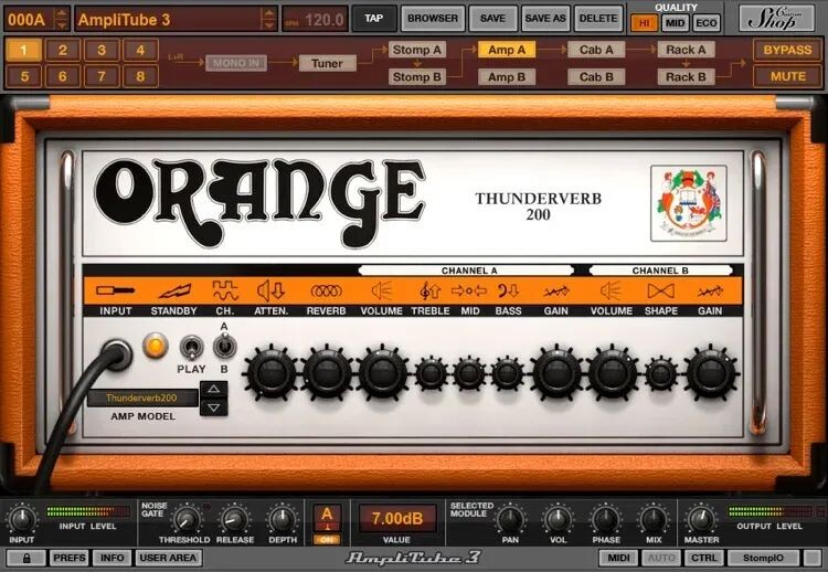 

Пакет программного обеспечения IK Multimedia AmpliTube Orange