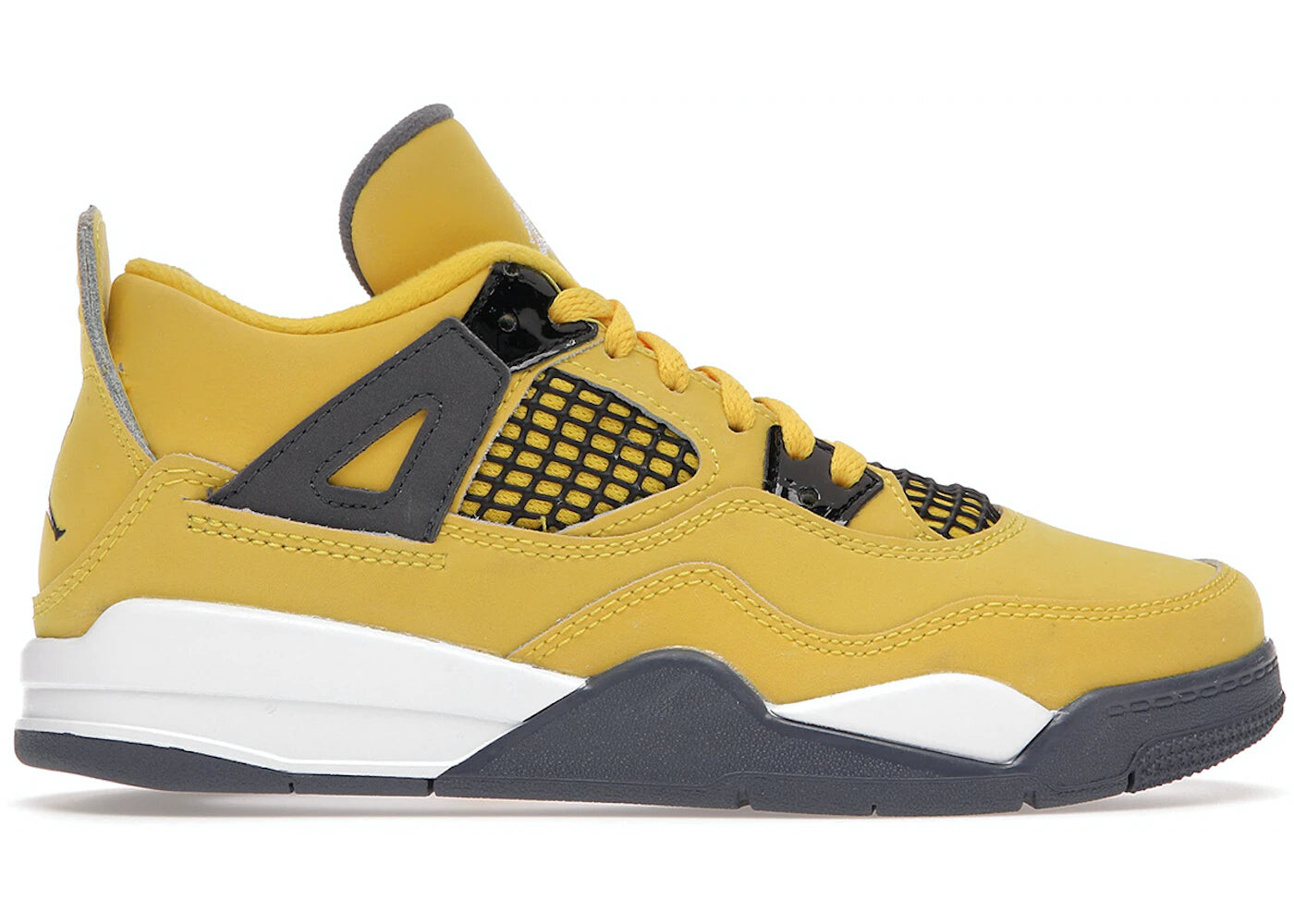 

Кроссовки детские Nike Air Jordan 4 Retro Lightning (2021), желтый / серый