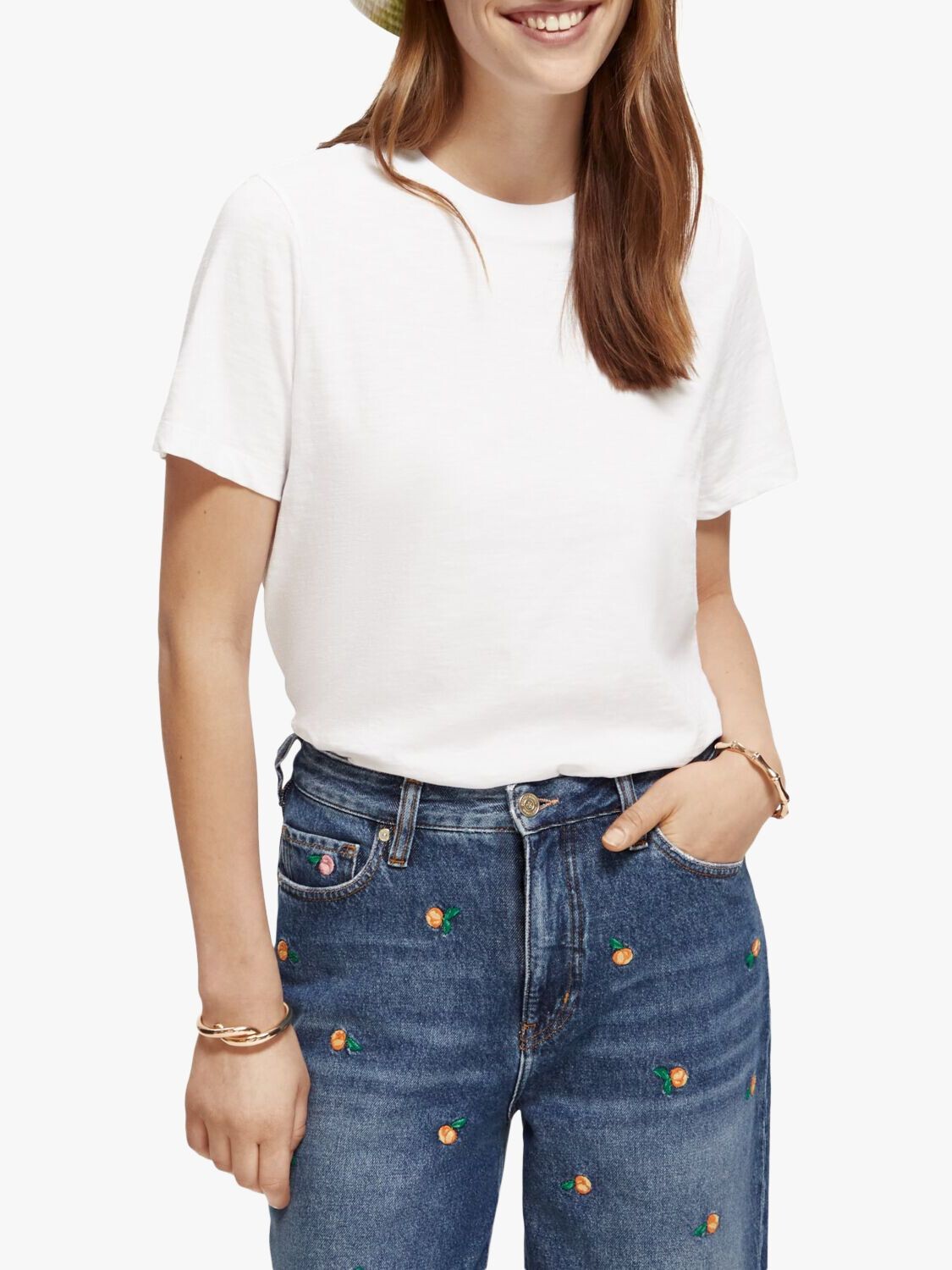 

Футболка стандартного кроя Scotch & Soda, белая