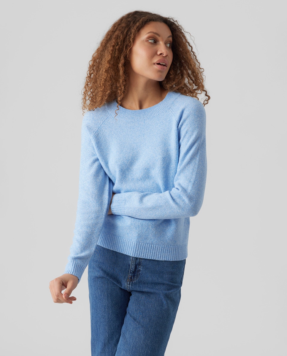 цена Базовый женский свитер с длинным рукавом Vero Moda, синий