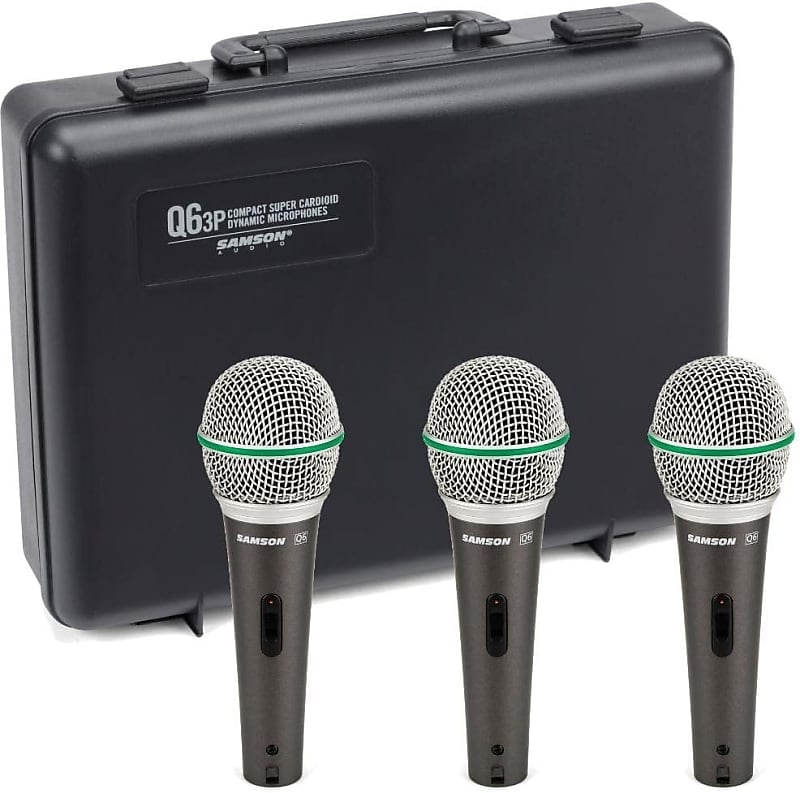 

Динамический микрофон Samson Q6 Handheld Supercardioid Dynamic Microphone (3-Pack)