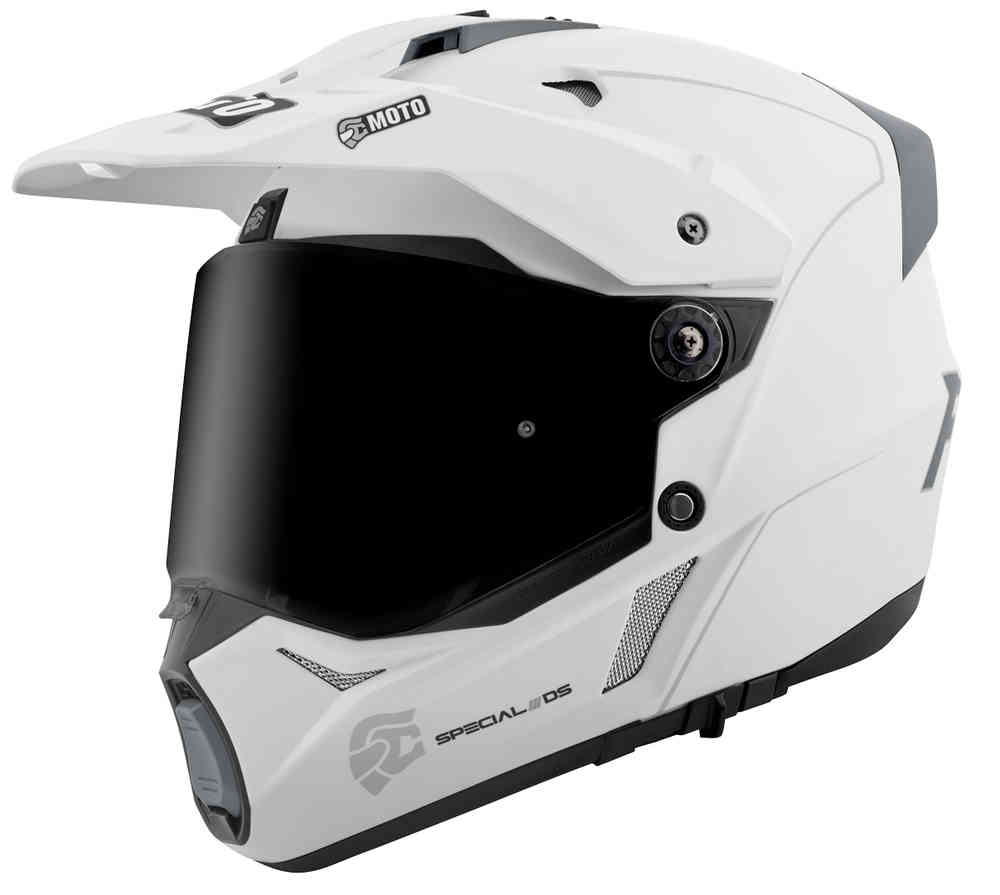 Шлем Merkur Pro прямой для эндуро FC-Moto, белый матовый чехол mypads фк спартак шлем для motorola moto e32 задняя панель накладка бампер