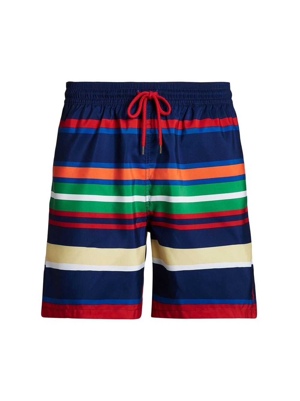 

Полосатые плавки со средней посадкой и завязками на талии Polo Ralph Lauren, нави