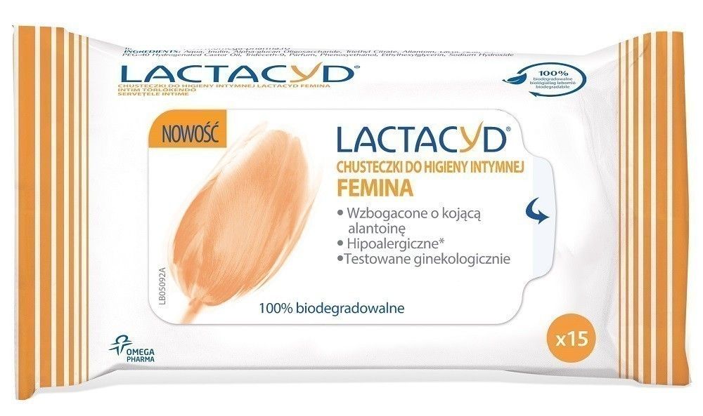 Lactacyd Femina салфетки для интимной гигиены, 15 шт. lactacyd мусс для интимной гигиены femina 150 мл