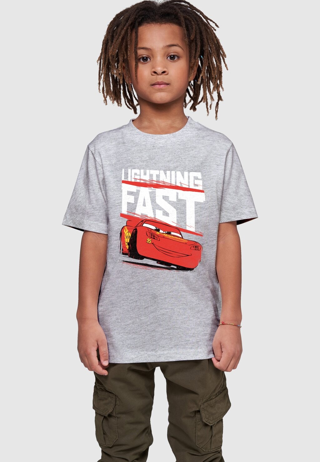 

Футболка с принтом CARS LIGHTNING FAST ABSOLUTE CULT, цвет heather grey