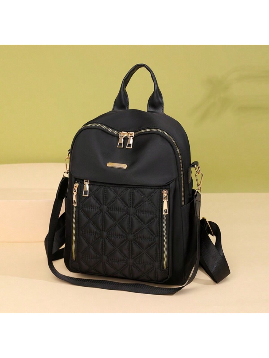 Модный уличный женский повседневный рюкзак большой вместимостиКлассический, черный средняя сумка шопер с цветочным принтом и графикой в ​​стиле преппи бежевый