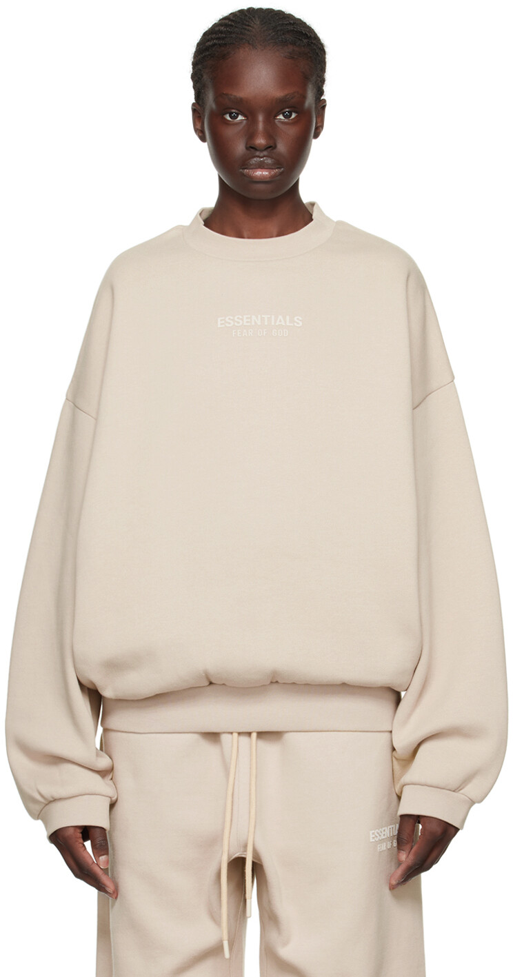 

Серо-коричневый свитшот с круглым вырезом Fear of God ESSENTIALS