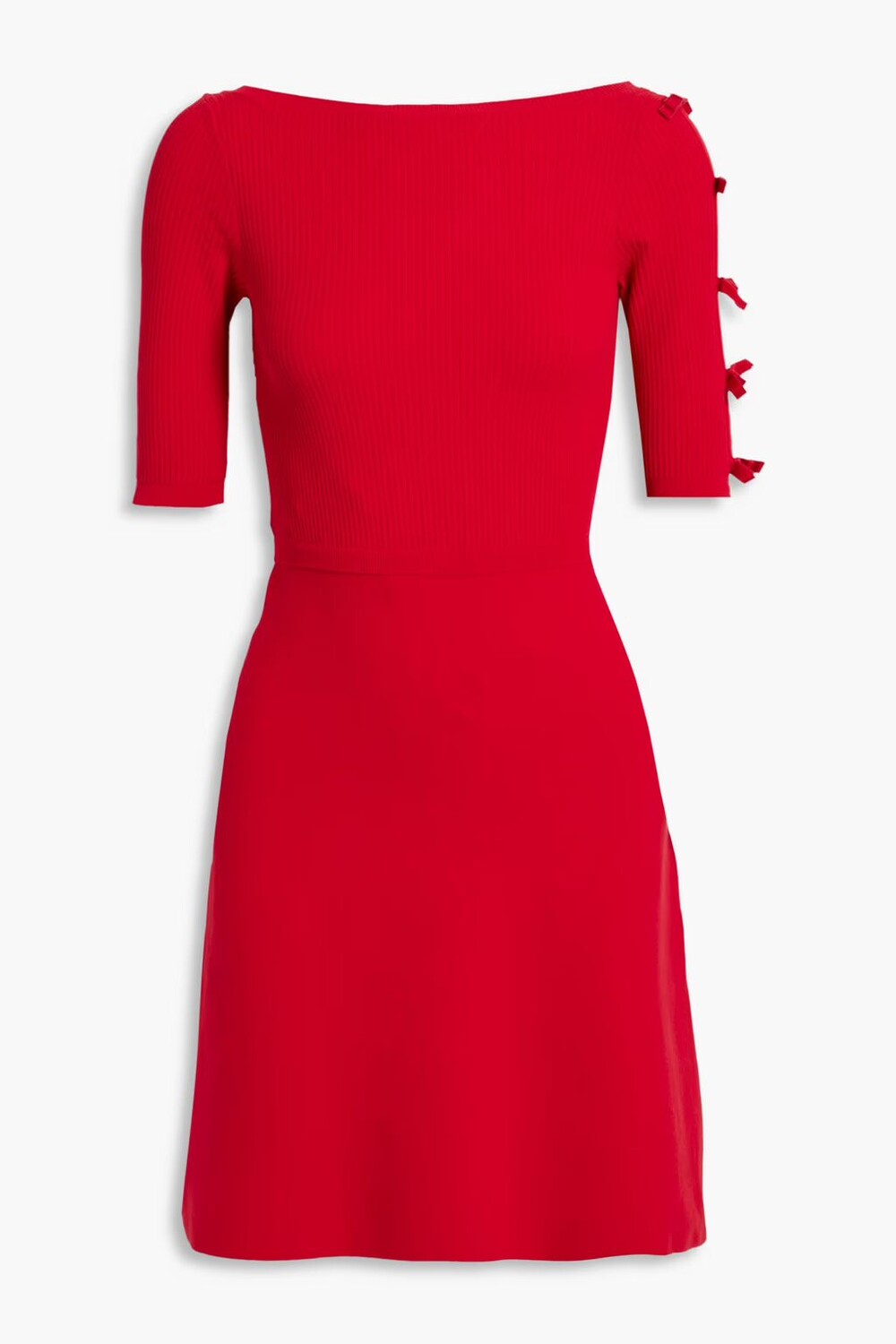 

Трикотажное мини-платье с бантом Redvalentino, красный