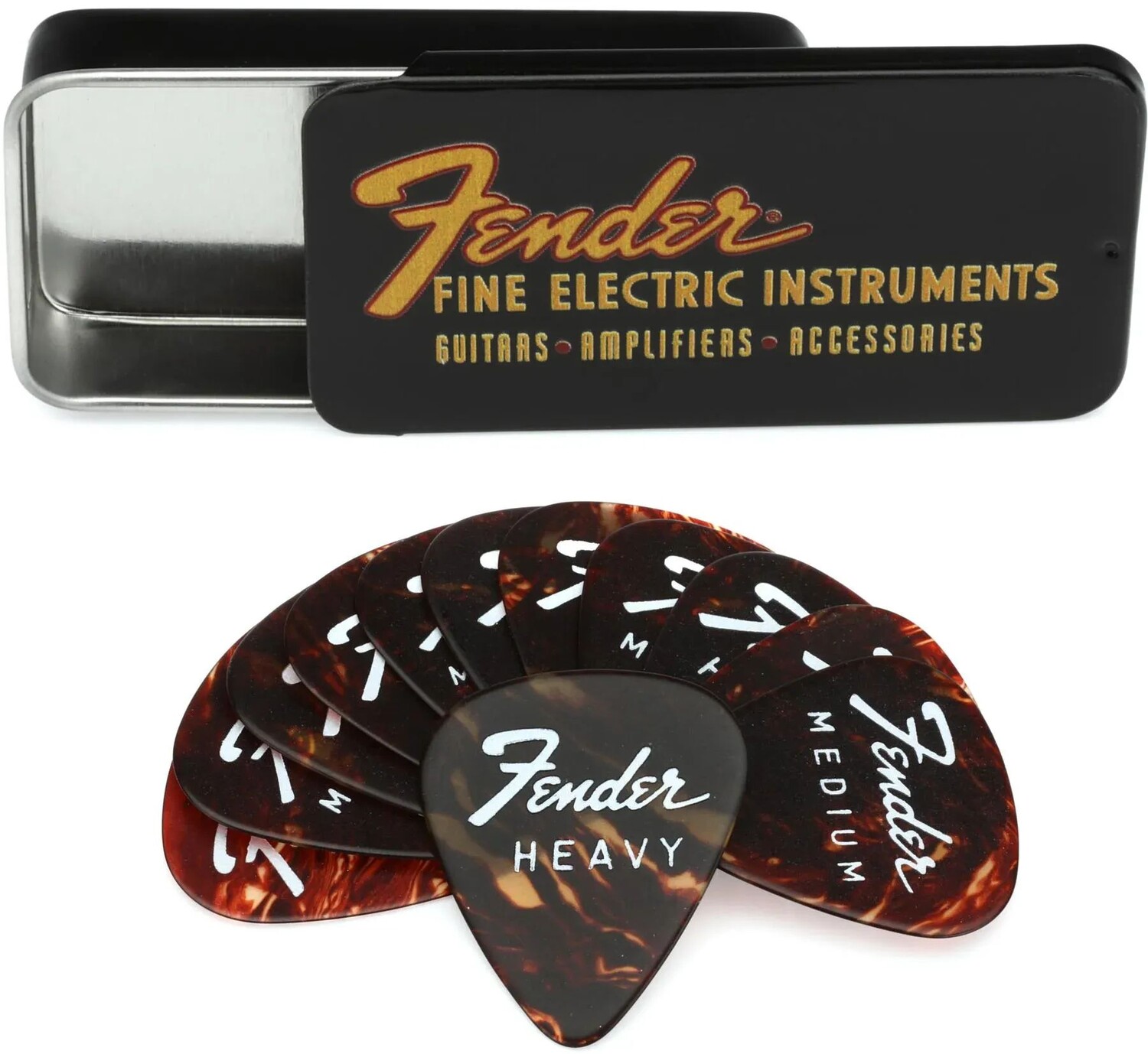 

Жестяной медиатор для электрогитары Fender Fine — различный калибр