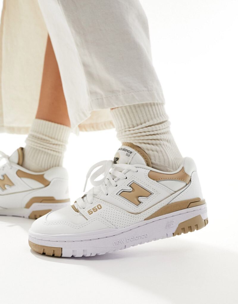 

New Balance - 550 - Бело-коричневые кроссовки