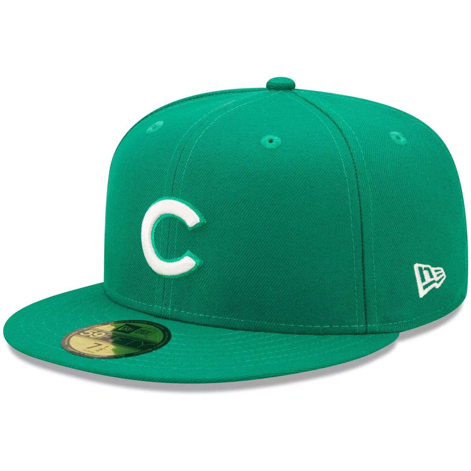 

Мужская кепка New Era Kelly Green Chicago Cubs с логотипом белая 59FIFTY