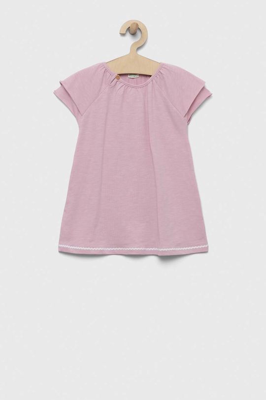 Платье для новорожденного United Colors of Benetton, розовый платье united colors of benetton размер xl черный