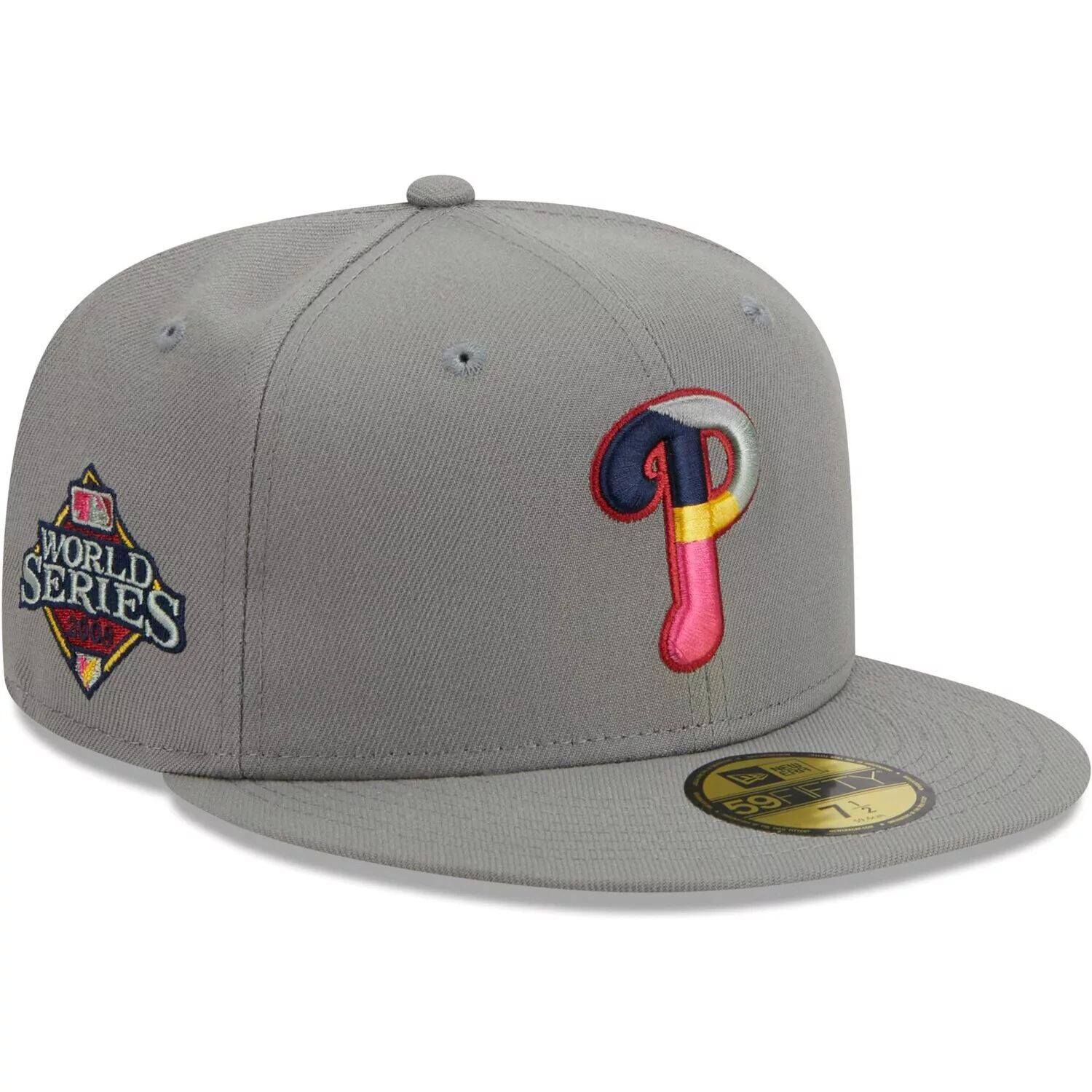 

Мужская приталенная шляпа New Era Grey Philadelphia Phillies Color Pack 59FIFTY