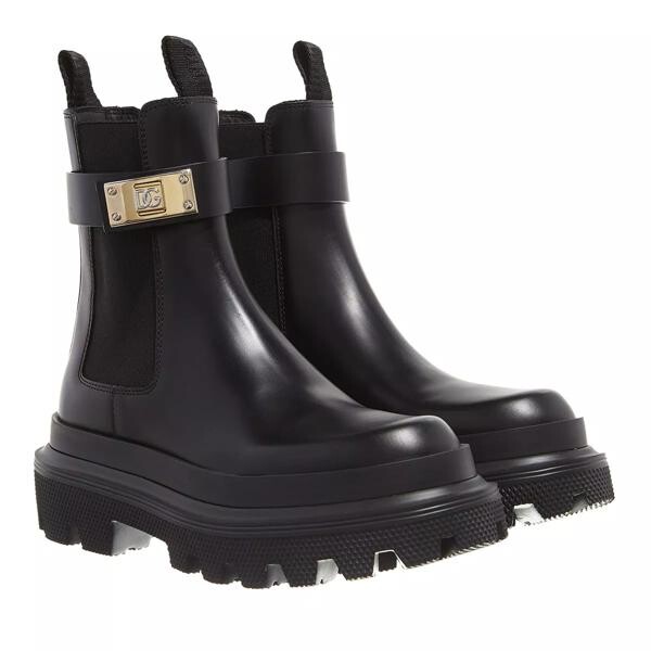 

Сапоги boot with logo plaque Dolce&Gabbana, черный