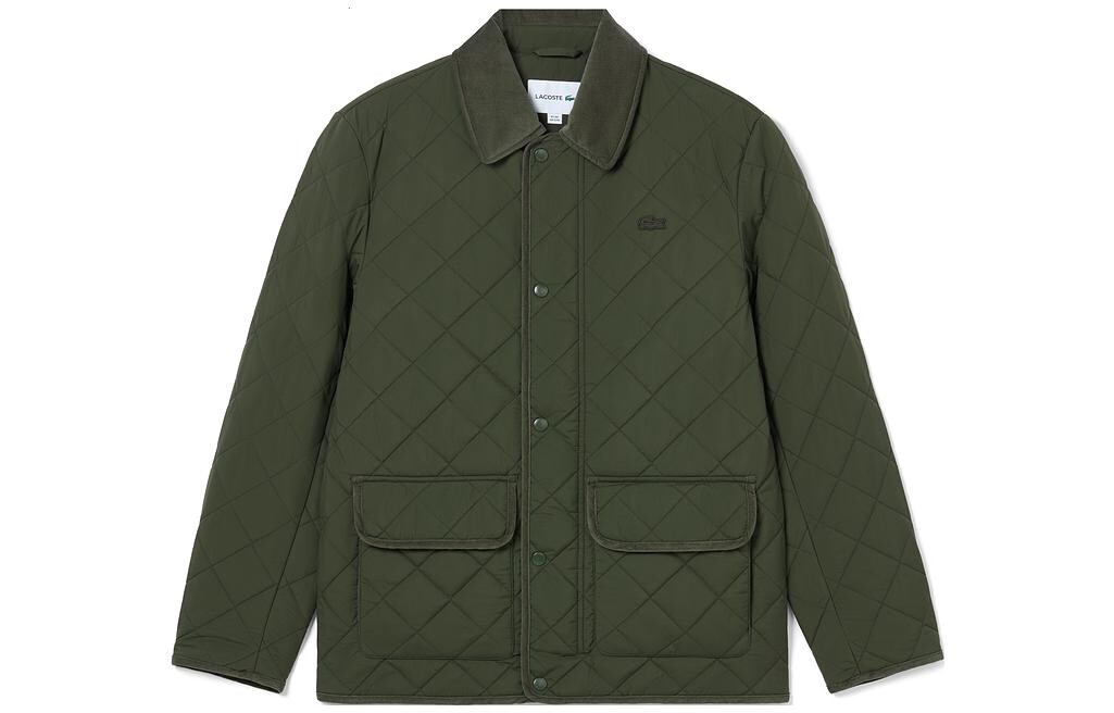 

LACOSTE Мужская стеганая куртка, цвет Army Green