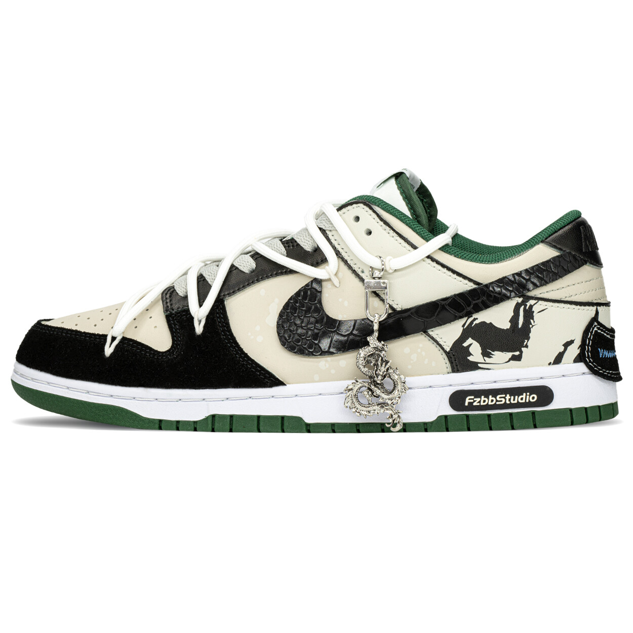 

Кроссовки Nike Dunk Skateboarding Shoes Unisex Low-top Black/grey, черный/серый