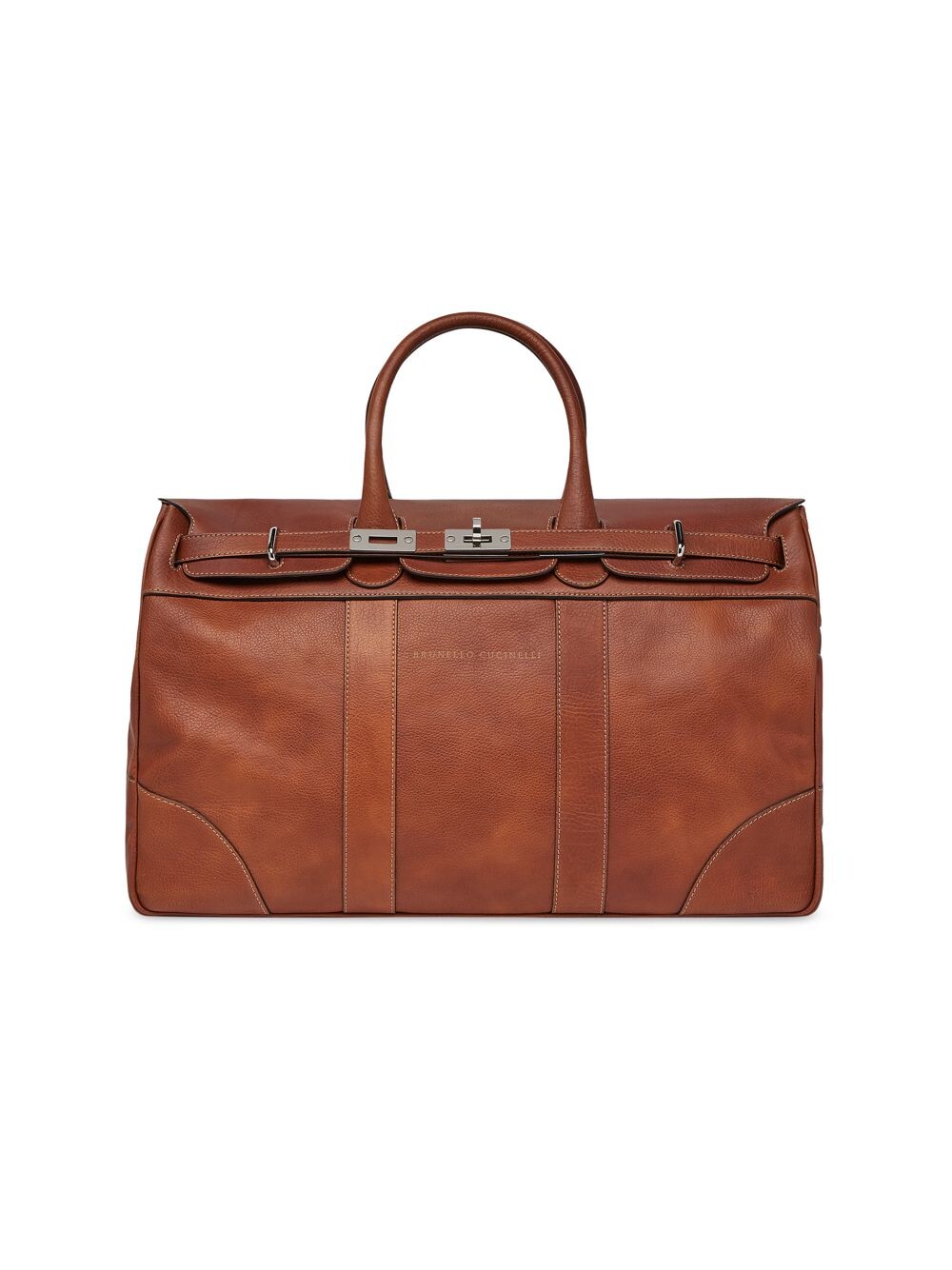 

Сумка Country Weekender из зернистой телячьей кожи Brunello Cucinelli, коричневый
