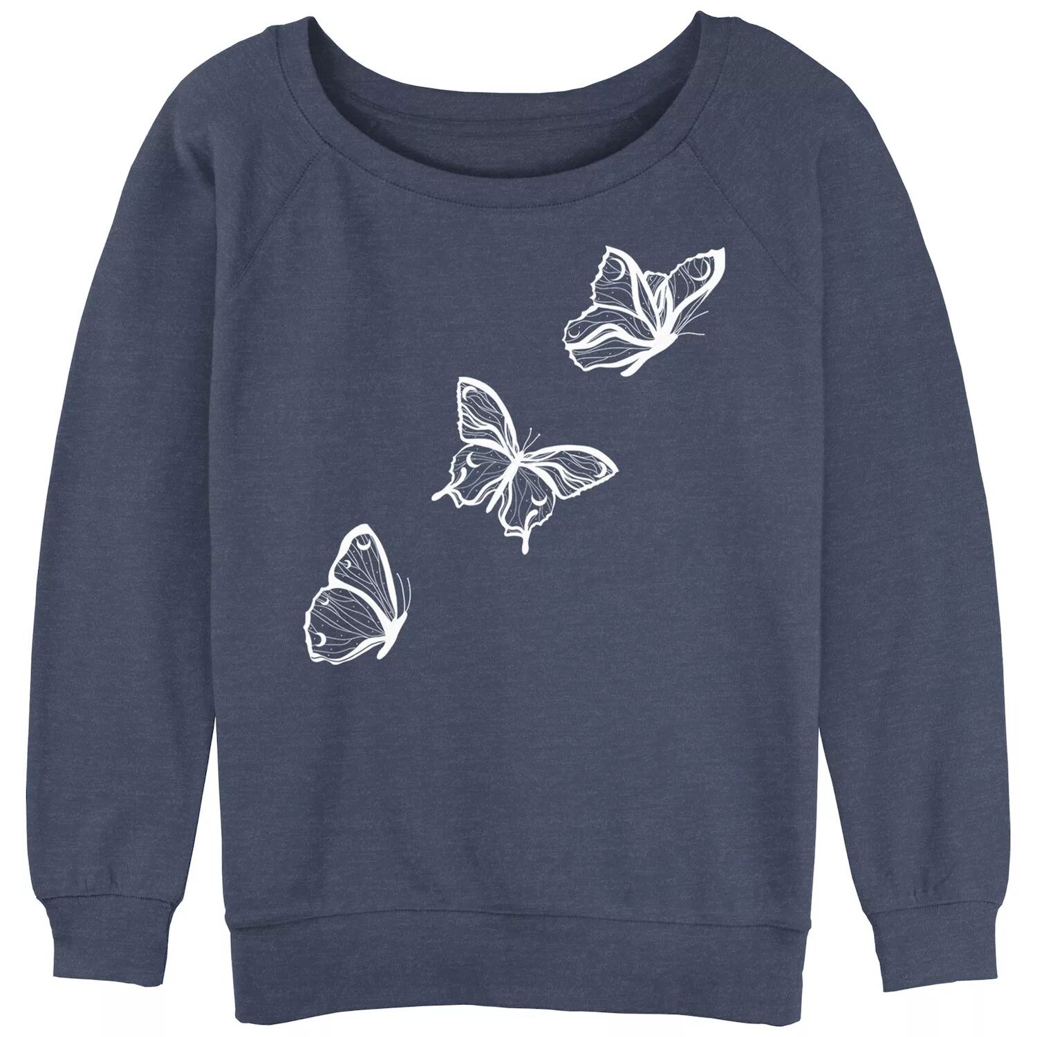

Пуловер из махровой ткани с напуском Peaceful Butterflies для юниоров