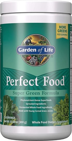 Garden of Life, Perfect Food Super Green Formula, 300 г Inna marka garden of life raw organic perfect food green superfood порошок из сока яблоко 231 г 8 14 унции