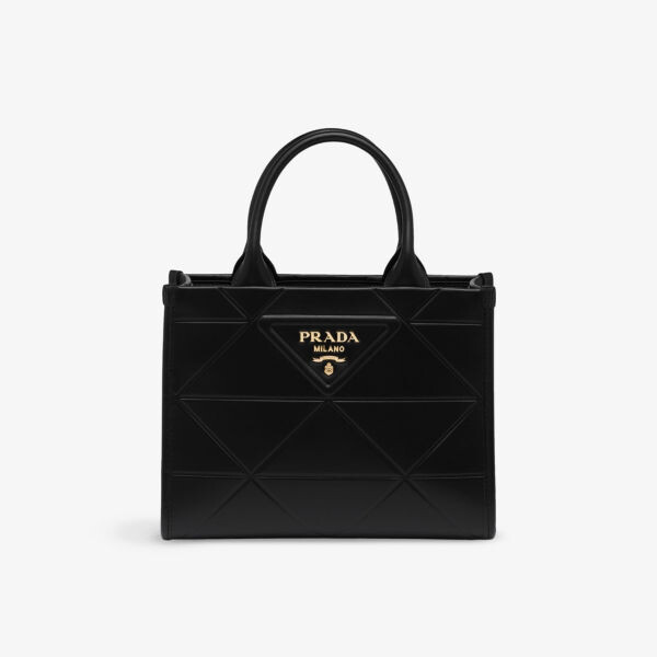 

Мини-кожаная сумка Symbole Prada, черный