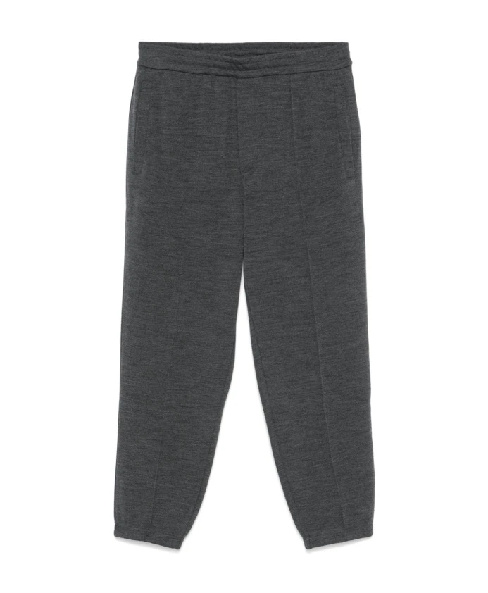 

Брюки из смесовой шерсти с эластичным поясом Emporio Armani, серый