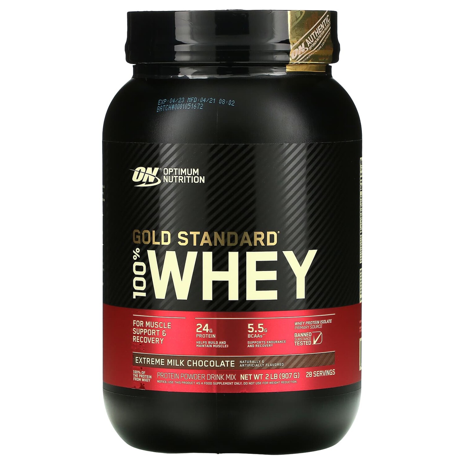 

Gold Standard 100% Whey, протеиновая сыворотка со вкусом молочного шоколада, 907 г (2 фунта), Optimum Nutrition