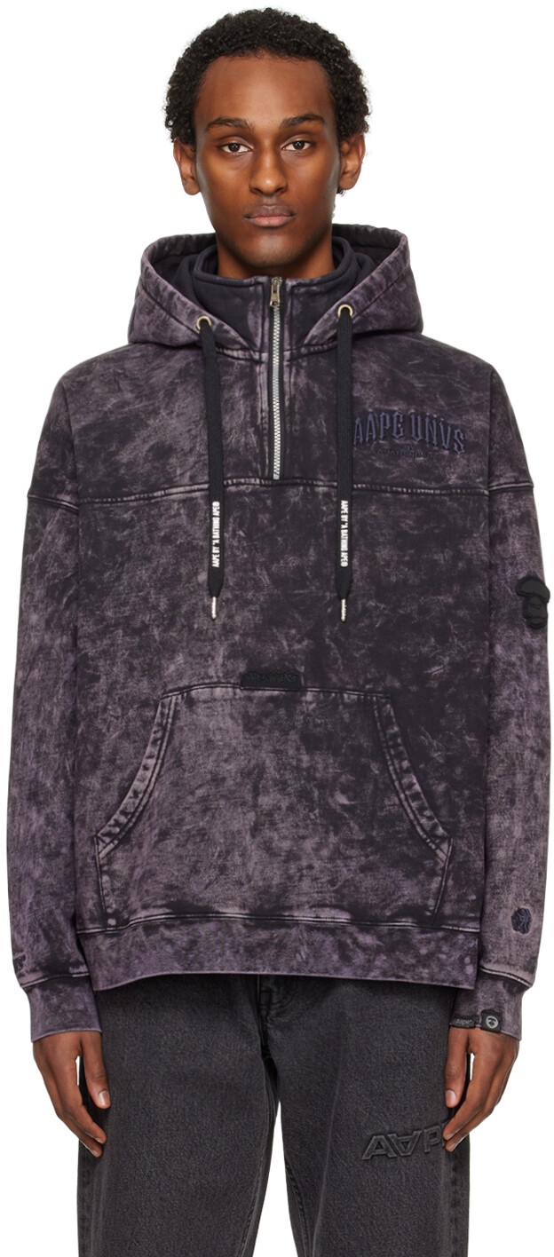 

Фиолетовый худи с молнией до половины Aape By A Bathing Ape