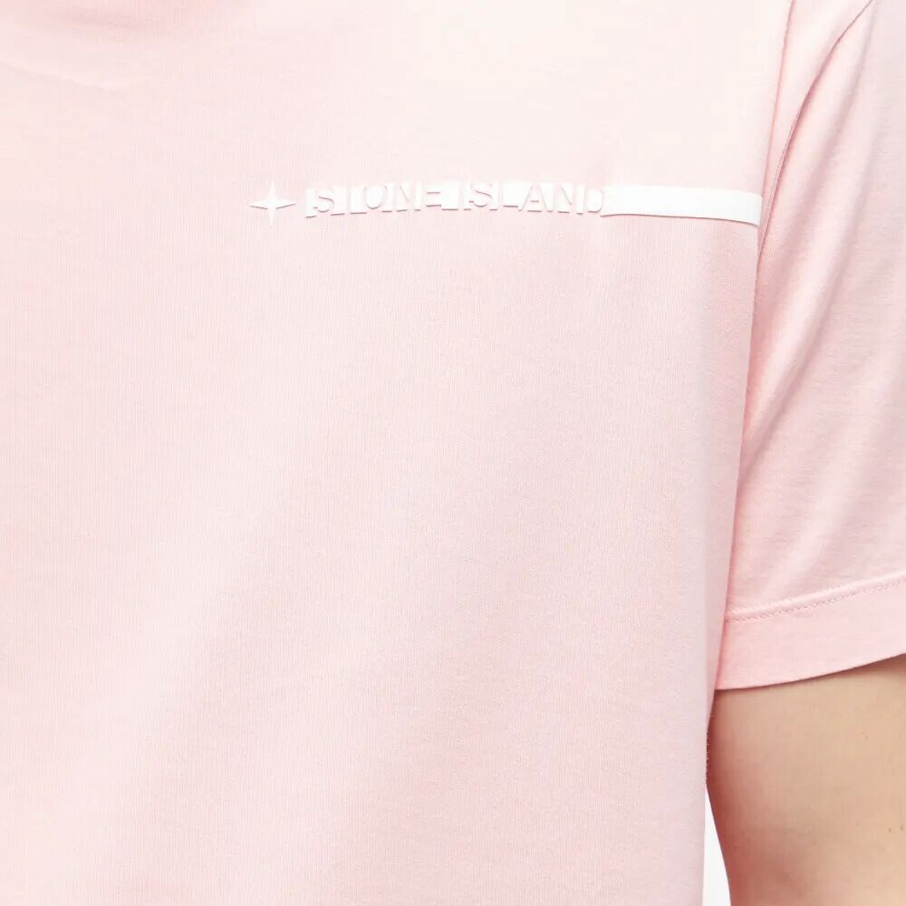 

Stone Island Футболка с микрографикой Три, розовый