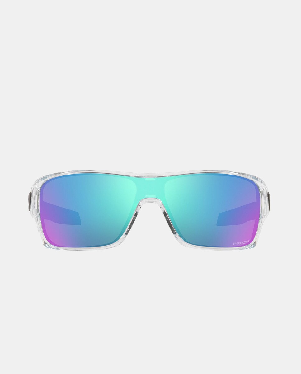 цена Прозрачные прямоугольные солнцезащитные очки с одной линзой Oakley, прозрачный